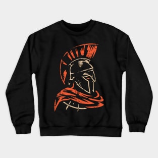 Warrior From Sparta Spartan Vintage Illustration Crewneck Sweatshirt